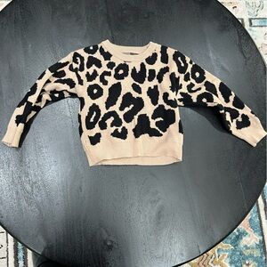 💛🐆Girls Leopard Print Sweater Size 2/3